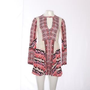 Free People Tegan Border Print Mini Dress 4